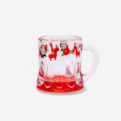 [신상품]손잡이 IL87KQ74 소주잔 50ml 제주 둘레아이콘 4_01 해녀와 이호테우_칼라바닥잔