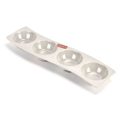 4칸 FX23EN24 멜라민 종지 나눔접시 반찬그릇 31.5x8cm 14호