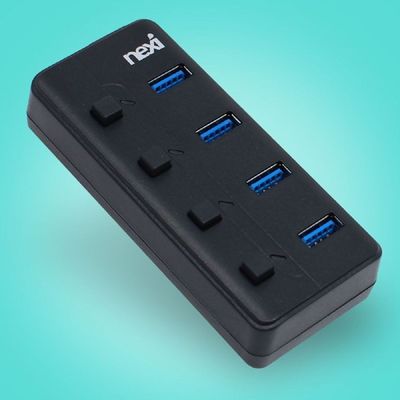 인터넷허브 넥시 USB3.0 4포트 유전원허브 NX-U3004RP NX778-1