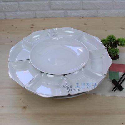 하선정 BE53ZN65 회전상(웰빙 푸드서빙세트)화이트 9P