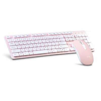 무선키보드 무선키보드마우스세트 무선 DDZONE 마우스 키보드 핑크