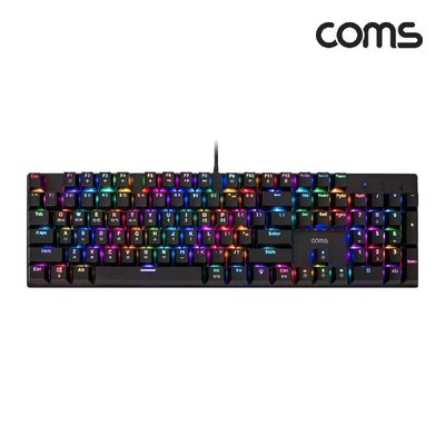 USB 게이밍 기계식 키보드 RGB 녹축 레인보우 LED