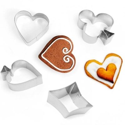 [신상품]쿠키블럭 OZ02EX23 쿠키커터 스텐 포커디자인 베이킹틀 4종세트