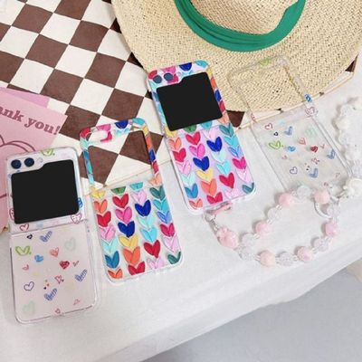 지플립5패션케이스 갤럭시Z플립5 하또하또 손목스트랩 하드케이스