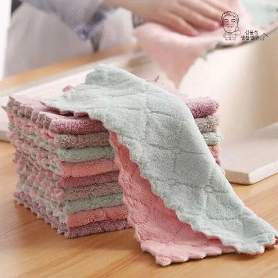 극세사 ZM05HE23 파스텔 매직행주 양면 벨벳 개별포장 대형 10P_색상랜덤