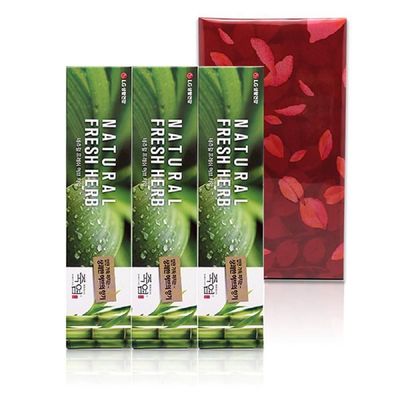 네츄럴프레쉬허브치약 상큼가득 죽염 160g 3개 추석