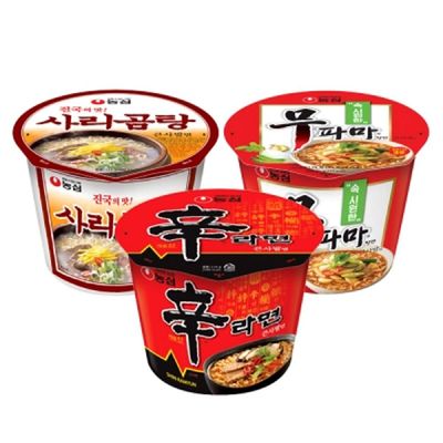 농심 큰컵 12컵 (사리곰탕4컵+무파마4컵+신라면4컵) 라면 가정라면 가정용라면 컵라면 가