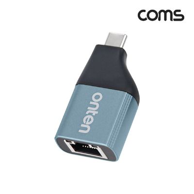 Coms USB C to RJ45 기가 랜카드 C타입 네트워크 1000Mbps 변환젠더 컨