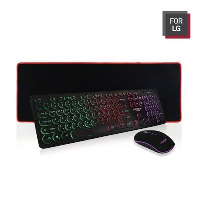 LG LGC-MKS100 LED 유선 키보드 마우스 장패드 세트 유선키보드 마우스키보드 키
