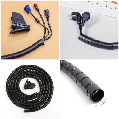 헤리컬밴드 5M 스피드 전선정리 스네이크 커버 32mm 컴퓨터선정리