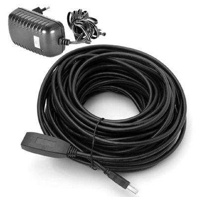 연장리피터 USB2.0 리피터 연장 20M 케이블 5V 3A 아답터 포함