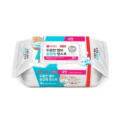 물티슈 두툼한 엠보 물걸레청소포 30매 대형