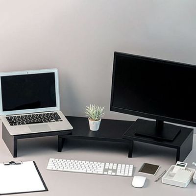 듀얼모니터암 책상정리 공간활용 듀얼 모니터받침대 블랙컬러