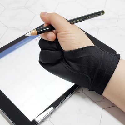 드로잉장갑 그림장갑 L 드로잉 오류 태블릿 반장갑 터치방지