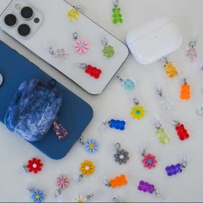 충전단자보호캡 핸드폰 C타입 충전 단자 보호 캡 먼지 마개 키링 24종