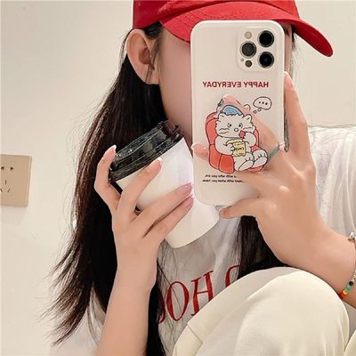 12프로케이스 감자칩먹는 고양이 캐릭터 스마트톡 케이스 12 13