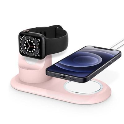 무선충전기거치대 듀얼도킹 아이워치/맥세이프용 무선충전기 멀티거치대