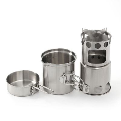 우드스토브 백패킹 캠핑 낚시용 1-2인용 우드 스토브 미니 코펠