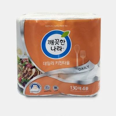 깨끗한나라 ED58DV08 데일리 키친타올 130매 4롤