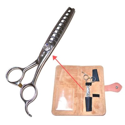 [신상품]강아지 RIOR6699 천양 고급 숱가위 38발 파우치 세트 미용가위