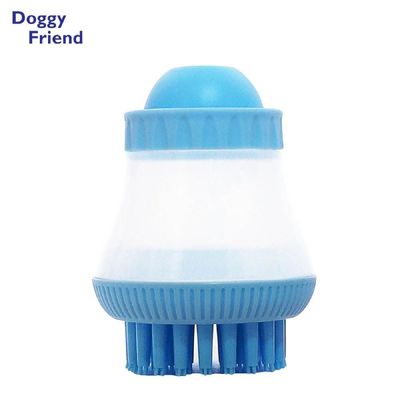 애견 HEDT9138 샴푸통 브러시 일체형 샤워브러시 블루