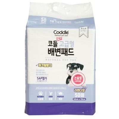 강아지 SEDO2209 애견 배변 훈련 논슬립 패드 50매 라벤더향