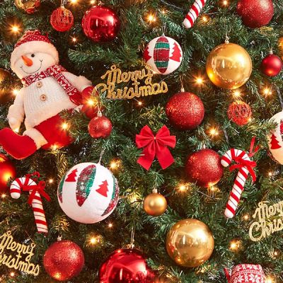 270cm AP24GW72 꼬깔 산타 장식세트 크리스마스트리 오너먼트