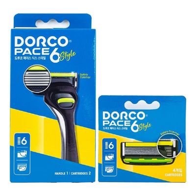 도루코 UG53KO56 페이스 6 스타일 6중날 면도기 면도날 6개