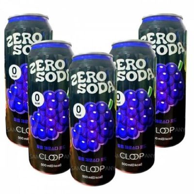 클룹포도맛 클룹 제로소다 포도 5캔 500ml 제로포도 클