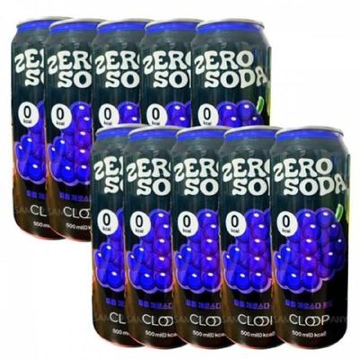 클룹포도맛 포도 10캔 클룹 500ml 제로소다 제로탄산 제로포도 클