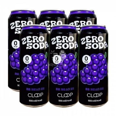 클룹제로소다 포도 클룹 500ml 제로소다 6개 제로음료 클룹제