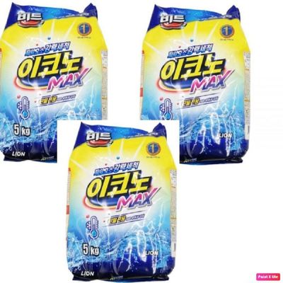 딥클린 세탁세제파우치 비트 3묶음파우치 이코노맥스 5kg 5kg세제파우치