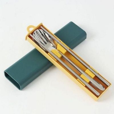 식도락 휴대용 수저 포크세트 캠핑 무소음 수저통