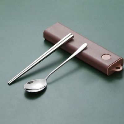 식도락 휴대용 수저세트 캠핑 숟가락 젓가락 수저통