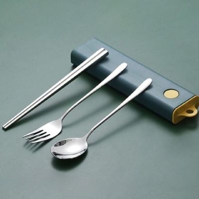 휴대용 식도락 추천 수저 포크세트(블루그린+스텐) 꾸