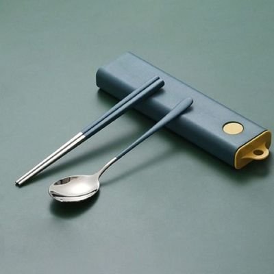 식도락 휴대용 수저세트(블루그린) 도시락 캠핑 무소