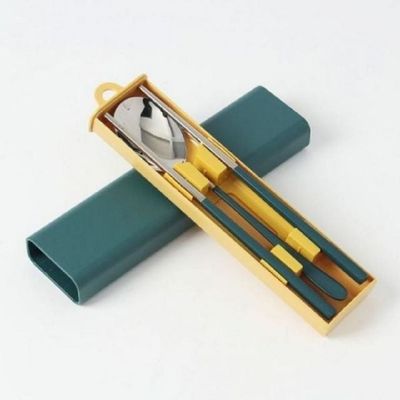 식도락 휴대용 수저세트 도시락 캠핑 무소음 수저통