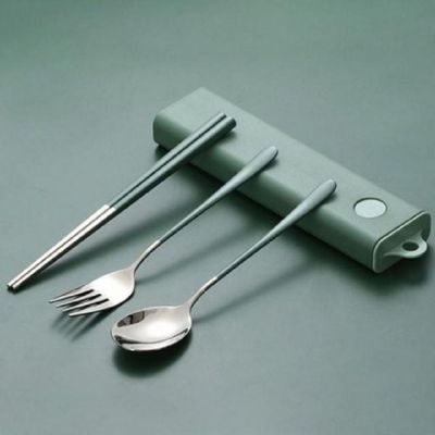 식도락 휴대용 수저 포크세트 캠핑 도시락 수저통