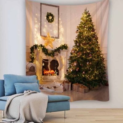 크리스마스포스터 크리스마스 장식 가랜드 대형 그린트리 행잉 150x130 겨울 시즌