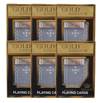 [신상품] 카드놀이 골드킹덤 트럼프 카드 고급 포커세트 플라스틱 6개