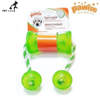 장난감 포와이즈 플레이 앤 츄 본 더블링 덴탈로프 토이 그린 14562