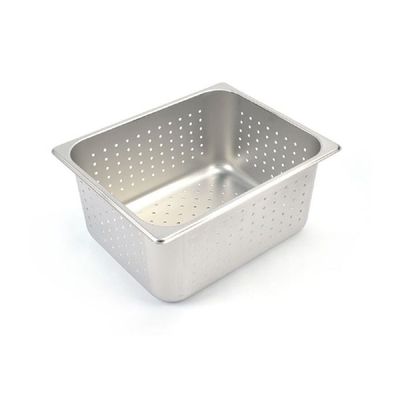 [신상품] 업소용 893QZI28 6형 2분의1 스텐 타공밧드 뚜껑별도 튀김 야채