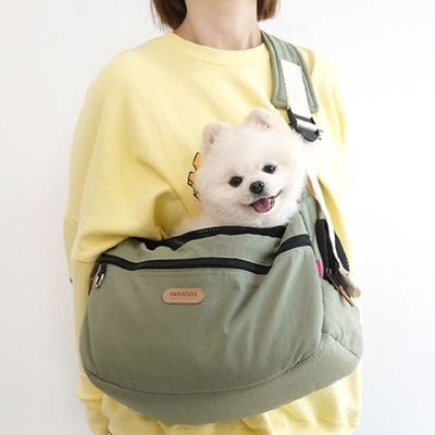 이동장 반려견 외출 대중교통이용 크로스 이동가방 슬링백 L