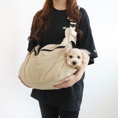 이동장 반려견 외출 대중교통이용 크로스 이동가방 슬링백 M