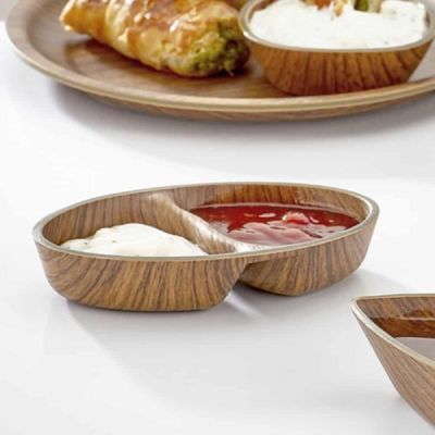 [신상품] 나눔 942QJX06 소스볼 2칸 (아카시아) 소스볼세트 샤브용기소스볼