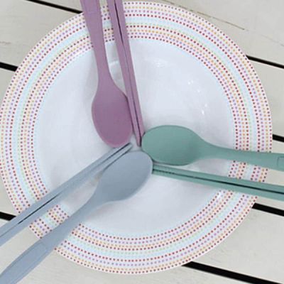 [신상품] 어린이 888QUP52 수저 세트 논슬립 위생적인 휴대용_핑크