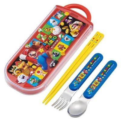 닌텐도 638THS53 슈퍼마리오 원더 트리오세트 숟가락포크젓가락 세트 아동식기 캐릭터수저