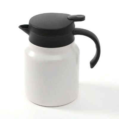 티웨어 632WPD40 이중 진공 보온 주전자 900ml 차 포트 화이트