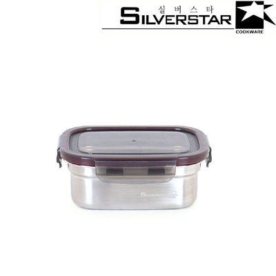 [신상품] 스텐레스 967VWE96 반찬통 밀폐용기 사각2호 520ml