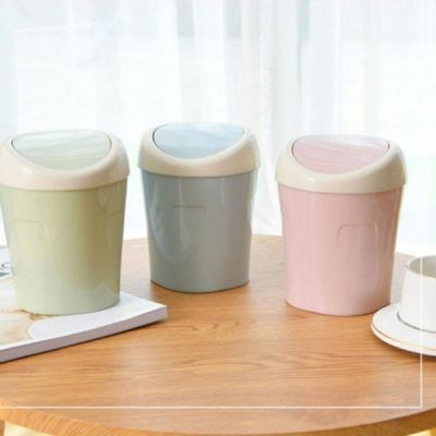 화장솜휴지통 소형 탁상 쓰레기통 미니 휴지통 컬러 사무용 컴팩트